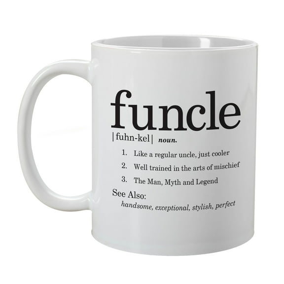 GiftsForYouNow Funcle Ceramic Coffee Mug White 11oz, Brother Christmas Gifts