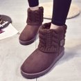 thumbnail image 3 of Women's Middle cylinder Boots - Buckle Casual Booties with Plush Lining, 3 of 10