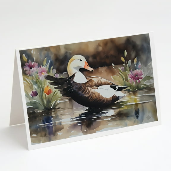 Common Eider Duck Greeting Cards Pack of 8 7 in x 5 in