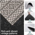 thumbnail image 3 of Black Geometric Diamond Striped Pattern Kitchen Rugs Sets Of 3,Kitchen Runner Rugs Non Skid Washable,Decorative Kitchen Floor Mats for Kitchen,Sink,Laundry,17"x30"+ 17"x47" + 17"x59", 3 of 6