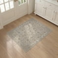 thumbnail image 3 of ODIKA Beige Boho Faded Ornamental Border Interlocking Grey Neutral Non-Slip Chair-Friendly for Home Office, Hallway, Laundry Room, 3 of 7