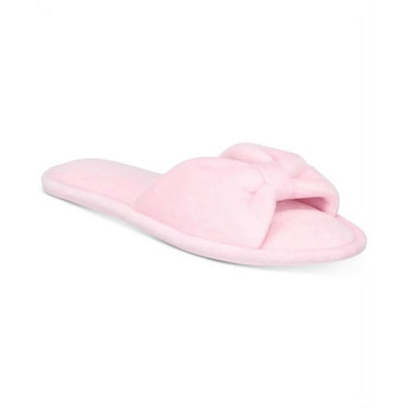 

Charter Club Women s Velvet Bow-Top Slide Slippers (XL (11-12) Pink)