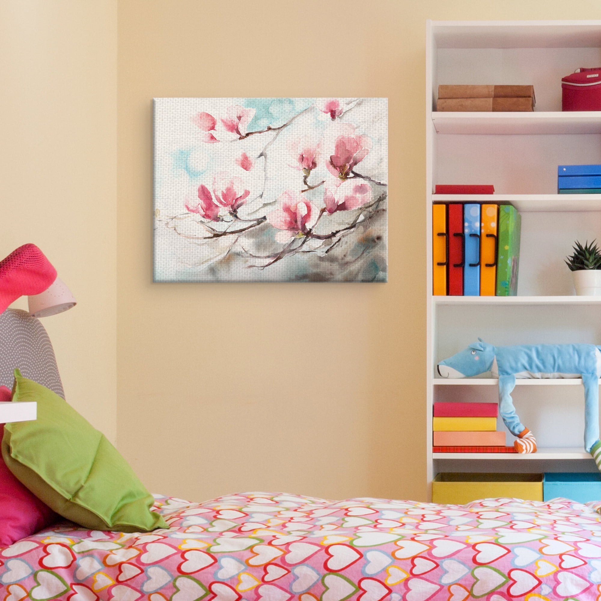 Masterpiece Art Gallery Spring Magnolia Cherry Blossoms By Canotstop Canvas Art Print 22" x 28"