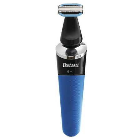 Barbasol - 5 in 1 Rechargeable Wet/Dry Kit w/ Rotary Shaver, Ear/Nose Trimmer, Body Groomer, Beard Trimmer & Beard Trimmer Comb - Blue
