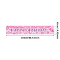 thumbnail image 5 of Pink Floral Banner Rose Design Celebration Backdrop for Birthday Party Kids Decor, 5 of 9