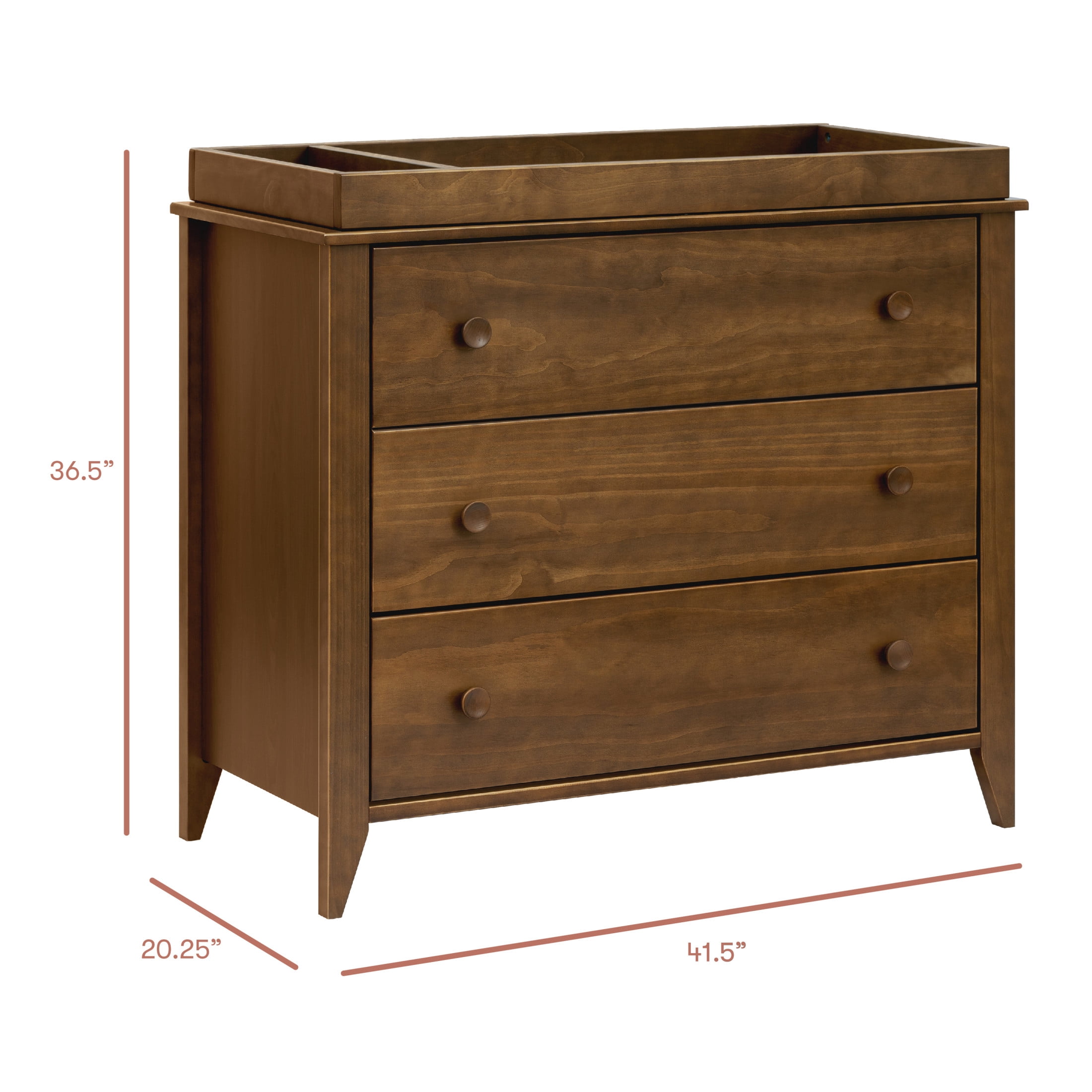 Babyletto Sprout 3-Drawer Compact Changer Dresser with Removable Changing Tray (42")