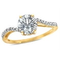thumbnail image 2 of Star K � Round 7mm White Sapphire Bypass solitaire engagement promise ring, 2 of 9