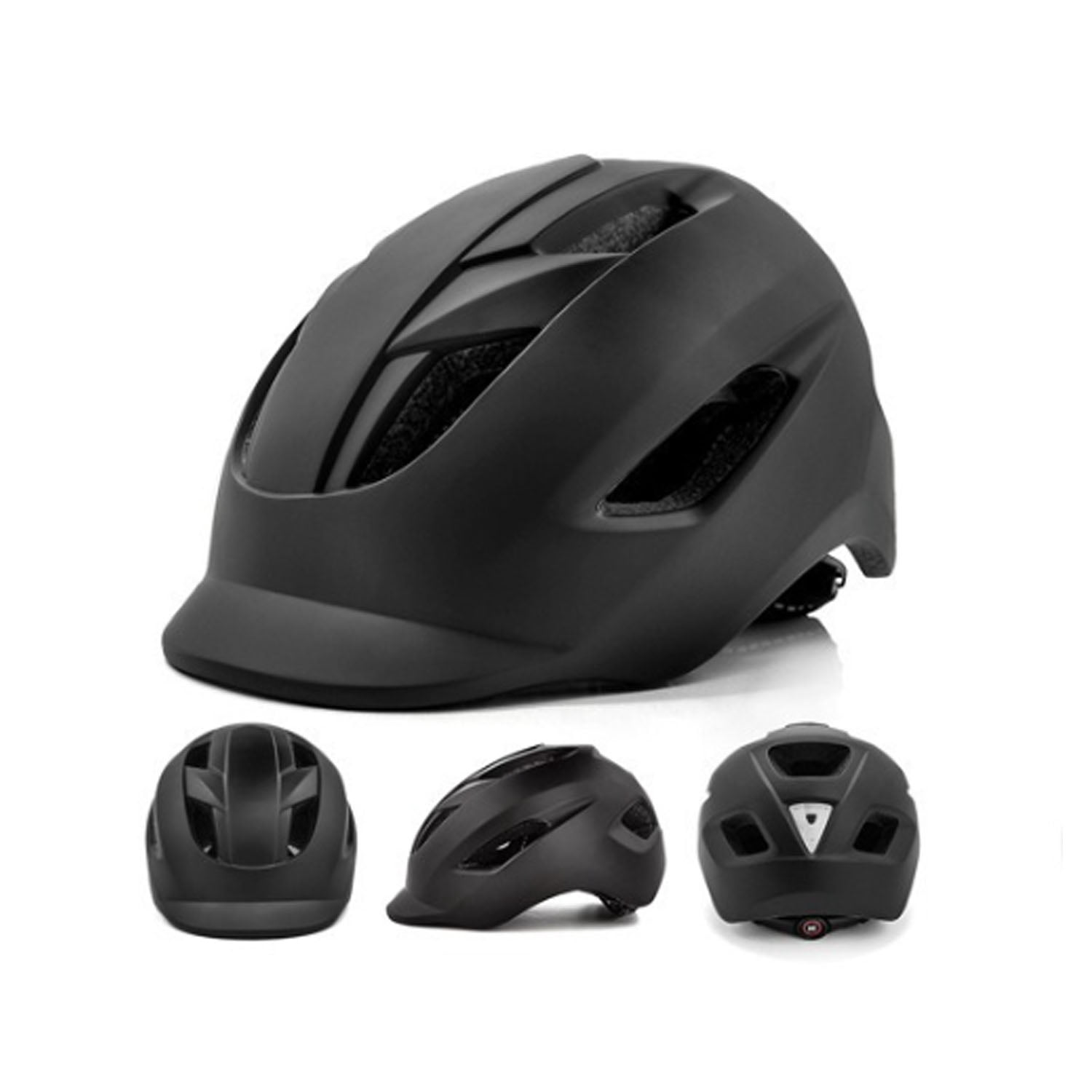 Mirov Adult mountain bike helmet with a rear light; unisex; comfortable and adjustable; ideal for city commuting and road cycling