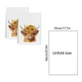 thumbnail image 3 of Gumesh Highland Cow Kitchen Towels 2-Pack – 25.9x17.7 Inch Super Absorbent Dish Cloths, Farmhouse Tea Towels for Drying Dishes, Hand Towels for Bathroom, 3 of 6