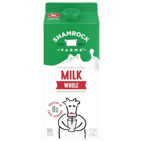 Shamrock Farms Whole Milk ESL, 64oz Carton