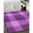 thumbnail image 2 of Ahgly Company Indoor Square Patterned Bright Neon Pink Purple Area Rugs, 7' Square, 2 of 6