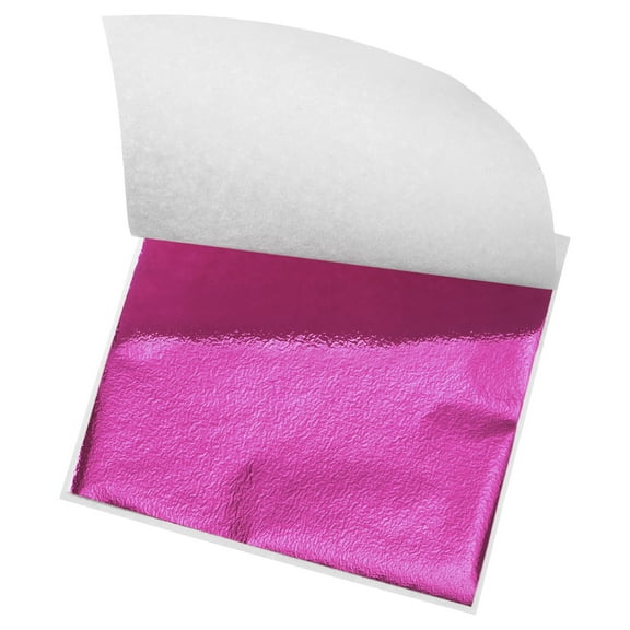 Gold Leaf Foil Sheet, Pink Red Leaf Papers, 3.3" x 3.1" for Decoration, Sculptures, Painting, Pack of 150 Pcs