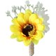 thumbnail image 3 of Boda de girasol muñeca flor ramillete artificial novia mano flor decoración, 2,11 Feliz Sencillez, 3 of 5