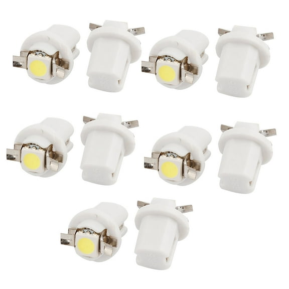Unique Bargains Vehicles Car B8.5D 5050 1 Surface Mount Device  Side Signal Dashboard Guage Lamp for White 10 Pcs