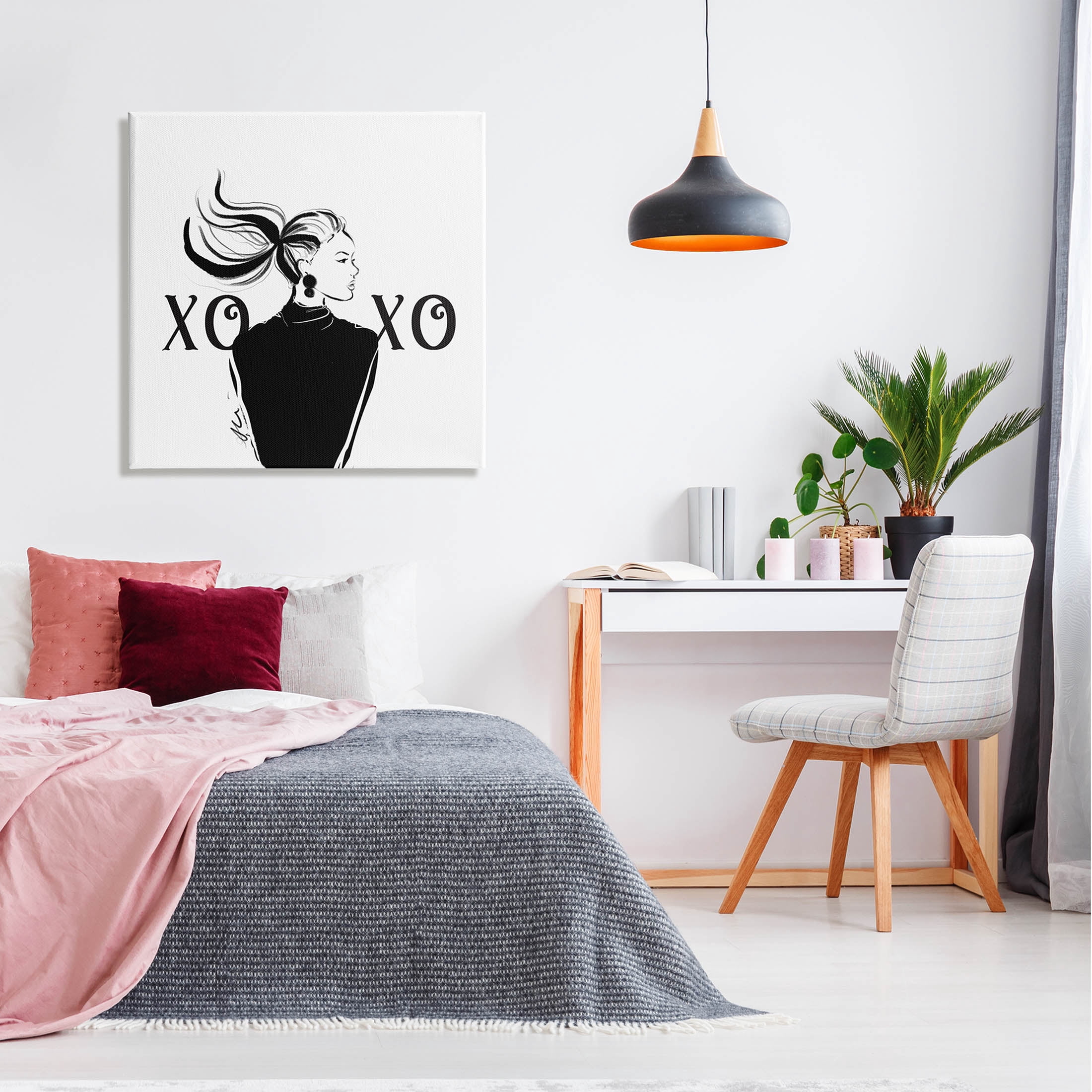 Stupell Industries Bold Glam XOXO Portrait Graphic Art Gallery Wrapped Canvas Print Wall Art, Design by Alison Petrie
