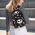 thumbnail image 5 of Goofa The Nightmare Before Christmas Pattern Durable Canvas Daypack - High-Quality Vintage Backpack, Compact & Versatile for Travel and Everyday Use-Medium, 5 of 5