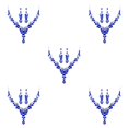 thumbnail image 3 of Collar decorativo nupcial Qarigey Aleación Rhinestone Azul 3 unids/set, 3 of 6
