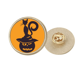 thumbnail image 1 of Broche de oro metálico circular calabaza y gato en Halloween, 1 of 3