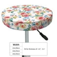 thumbnail image 4 of Pofeuu Rose Flowers Print Round Bar Stool Covers - Super Soft and Washable Elastic Stool Cushion Slipcover Easy Clean Velvet-14 inch, 4 of 7