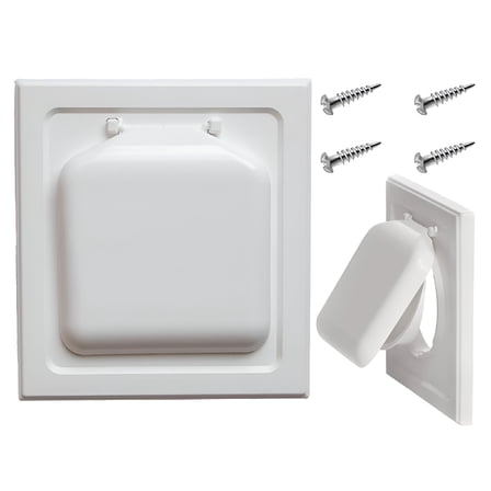 LAMIRO 4" Double Door Dryer Vent Cover Duct Vent Cover