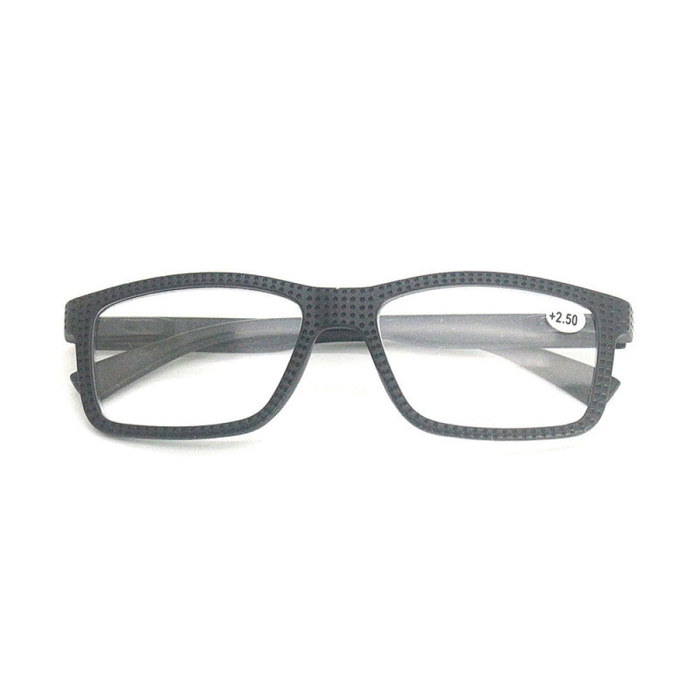 3 Pairs of Mens Thick Rectangular Reading Glasses 2.5 Anti-blue Light Readers Women Plastic Spring Hinge Presbyopic Glasses +2.50