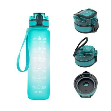 

Direct Drinking Sports (1000 Ml)Drinking Water Bottles with Time Marker Sports Gym Bottles Outdoor Drink -B