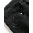 thumbnail image 5 of Juicy Trendz Men’s Distressed Ripped Jeans – Regular Fit Stretch Denim Pants with Knee Holes, Lightweight Biker Streetwear Style Black W30 X L30, 5 of 5