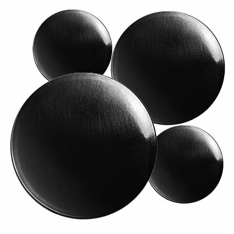 Fuel Rider Set of 4 Gloss Black ABS Center Caps Compatible with 2016-2020 Chevrolet Impala, 2018-2024 Chevrolet Equinox 2.25" Diameter