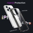 thumbnail image 4 of JETech [3 in 1] Case for iPhone 14 Pro 6.1-Inch, with 2-Pack Screen Protector and 2-Pack Camera Lens Protector, Full Coverage Tempered Glass Film, Shockproof Bumper Phone Cover (Black), 4 of 7