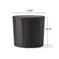 thumbnail image 3 of Mogul Round Wicker Barrel Side Table, Multibrown, 3 of 7