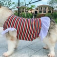thumbnail image 3 of Dog Shirt Striped Skirt Dog Dresses for Large Dogs Girl Soft Cotton Lace Puppy Apparel, 3 of 6