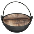 thumbnail image 3 of Japanese Style Iron Serving Pot Sukiyaki Cooking Pot Camping Hanging Cooking Pot, 3 of 8