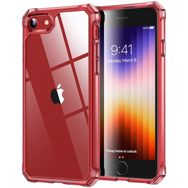 Funda de teléfono ESR Air Armor Clear Red para iPhone SE (2022)