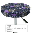 thumbnail image 2 of Uemuo Lavender Flowers Pattern Round Bar Stool Seat Covers Washable Stool Cushion Slipcover Elastic Bar Chair Covers-14 inch, 2 of 7