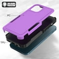 thumbnail image 5 of Defender Case for iPhone 11 Pro 5.8'' - Heavy Duty 1 in 1 Design Rugged Full Body Dustproof Shockproof Bumper Non-Slip Protective Cover,Purple,For iPhone 11 Pro, 5 of 10