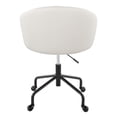 thumbnail image 6 of LumiSource Black Metal, Silver Metal, White PU Claire Task Chair, 6 of 6