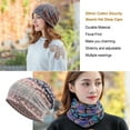 thumbnail image 2 of serony Bonnet Slouchy Style Bohème Musulman Hijab Turban Extensible Mode Protection des Oreilles Accessoires de Coiffure Bonnet Bleu, 2 of 9