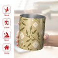 thumbnail image 5 of Floral 12oz Stainless Steel Coffee Mug – Double-Wall Insulated Cup with Spill-Resistant Lid, 360° Full-Print Design, Keeps Drinks Hot & Cold for Home, Office, Travel,Thanksgiving,Christmas, Spring, 5 of 5
