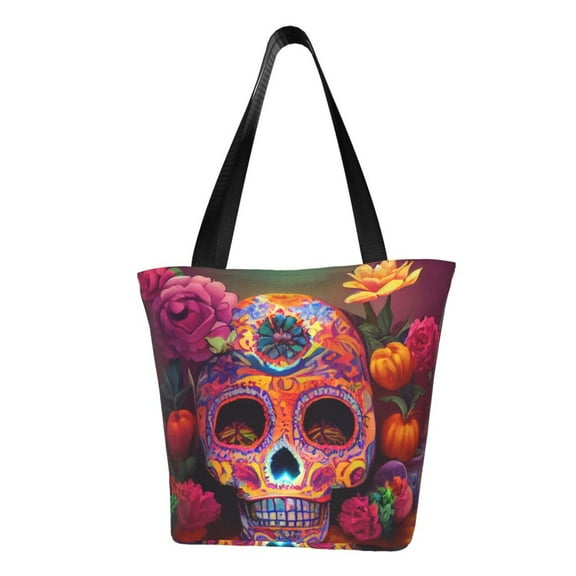 Easygdp Vintage Patterned Skull Shoulder Bags for Women,Crossbody Bags Shoulder Purse Handbag for Women