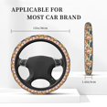 thumbnail image 3 of Uemuo Retro Summer Stamp Printed Car Elastic Steering Wheel Cover - Universal Car Accessory for Diverse Cars Anti-Slip, and Comfortable- 15", 3 of 8