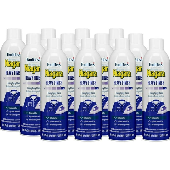 Faultless Niagara Heavy Finish Ironing Spray Starch 12 Pack