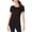 Black - black, variant on INC Womens Embroidered Short Sleeves Blouse Black L
