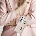 thumbnail image 6 of ELEHOLD Wallet Crossbody for Samsung Galaxy S22 Ultra Case with Lanyard Wrist Strap Credit Card Holder, PU Leather Protective Phone Case with Ring Holder,Beige, 6 of 8