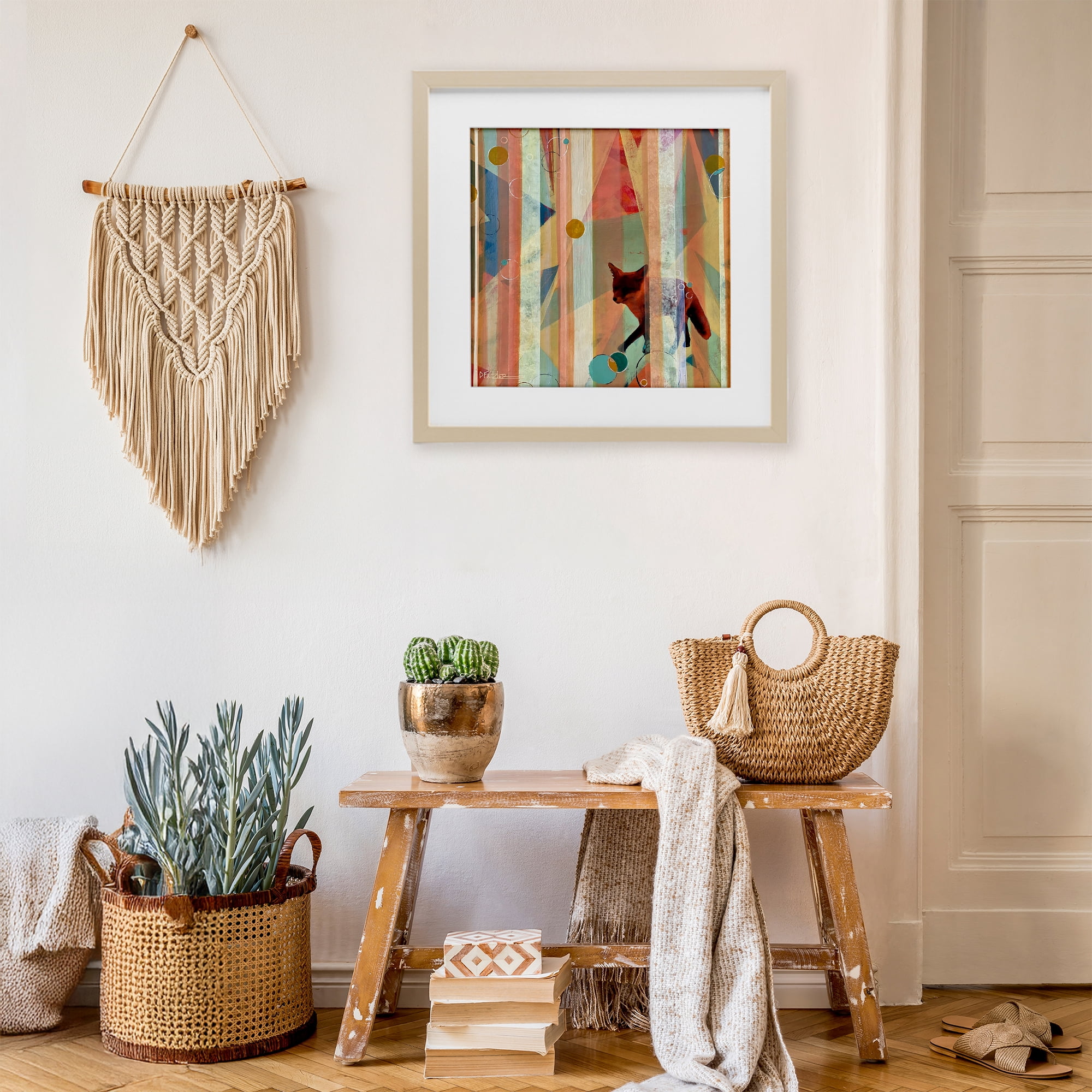 Stupell Industries Making My Move Fox Birch Framed Print Under Glass, design by Dianna Fritzler