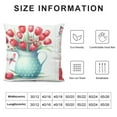thumbnail image 5 of Happy Hello Spring Flower Throw Pillow Covers, Cushion Case Decoration for Sofa Couch, 5 of 5