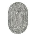 thumbnail image 3 of Unique Loom Braided Chindi Collection Area Rug - Layer (3' 3" x 5' 1" Oval Gray/Ivory), 3 of 7