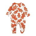 thumbnail image 3 of Aunavey Matching Family Pajamas Sets Christmas PJ's Gingerbread Man Tee and Pants Loungewear, 3 of 8