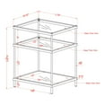 thumbnail image 5 of Furniture of America Tenne Glass Top Side Table, Blue, 5 of 5