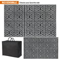 thumbnail image 3 of 5' x 8' Reversible Mats , Plastic Straw Rug, Modern Area Rug, Large Floor Mat and Rug for Outdoors, RV, Patio, Backyard, Deck, Picnic, Beach, Trailer, Camping (Black + Grey), 3 of 7