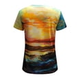 thumbnail image 4 of Puntoco - Camiseta de manga corta con estampado de moda para mujer, blusas sueltas informales Puntoco Puntoco-4554, 4 of 5